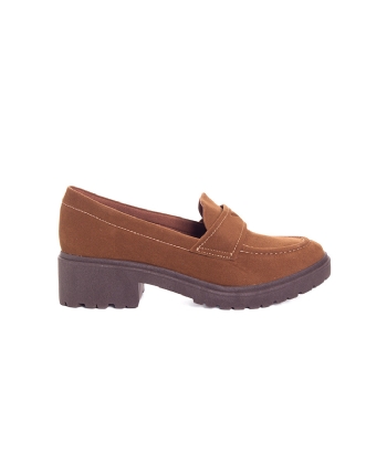 Mocassim Feminino Quiz Salto Tratorado Caramelo