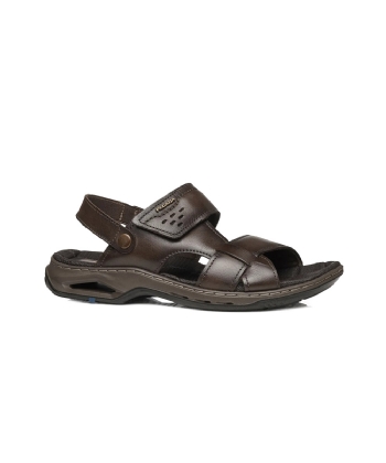 Sandália Pegada Masculina Couro Marrom