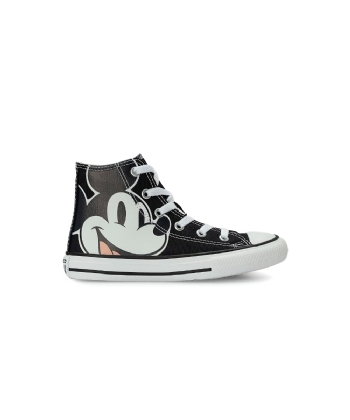 Tênis Infantil Cano Alto Converse All Star Mickey. Preto
