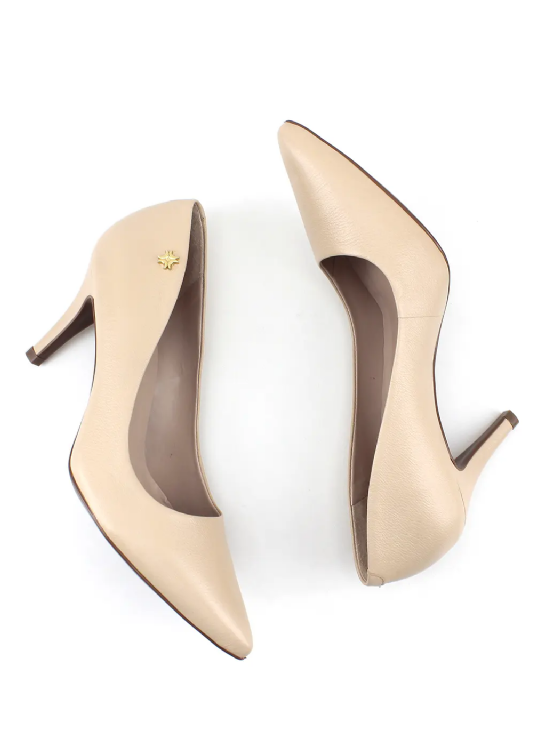 Scarpin Luz Da Lua Saara 56121000 Couro Areia