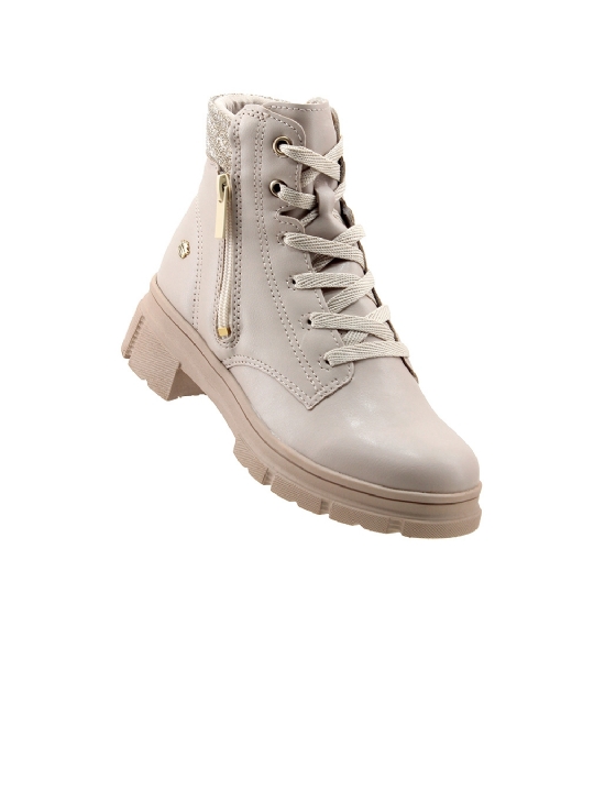 Bota Coturno Pink Cats Infantil V4281 Marfim