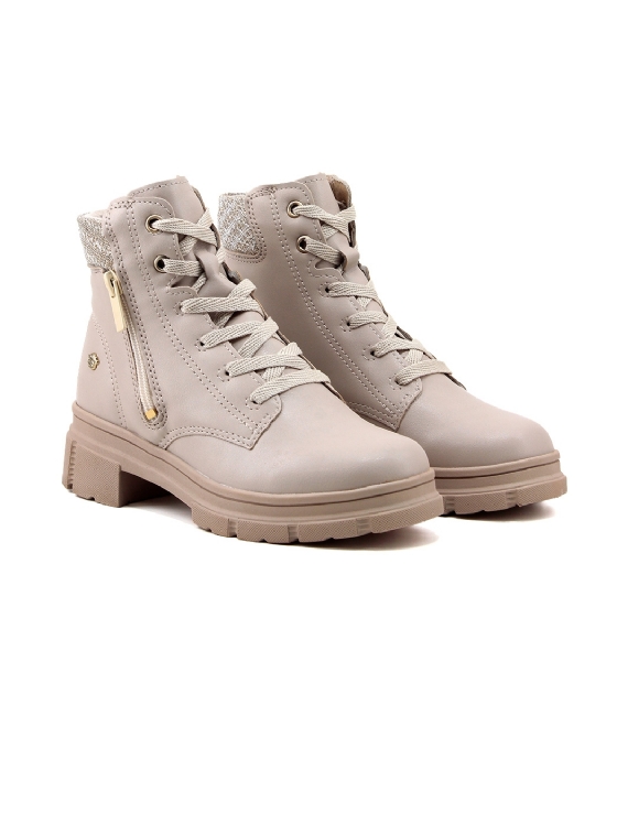 Bota Coturno Pink Cats Infantil V4281 Marfim