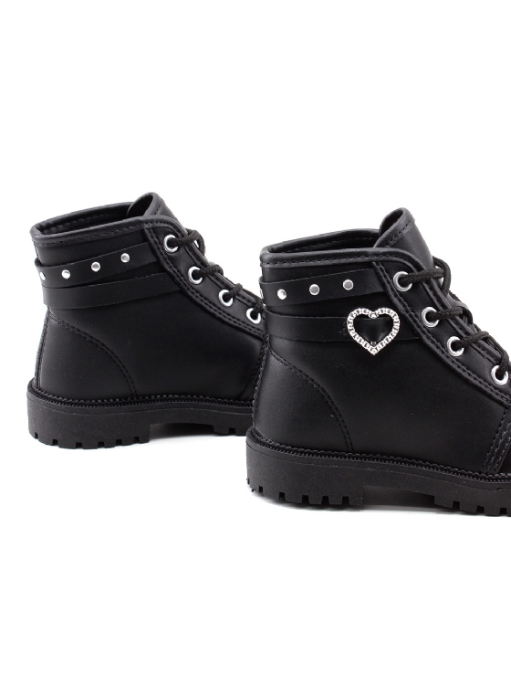 Coturno Infantil Molekinha Coração 2126526 Preto