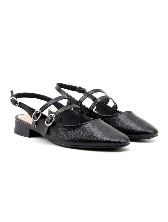 Sapato Ramarim Slingback Salto Baixo 2415131 Preto