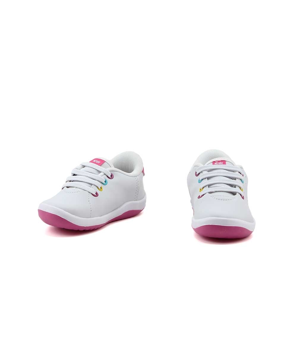 Tênis Infantil Kidy Baby Colors 806330002 Branco/rosa