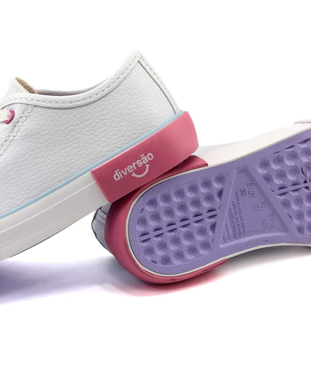 Tênis Infantil Diversão Mini Casey Di2352 Branco