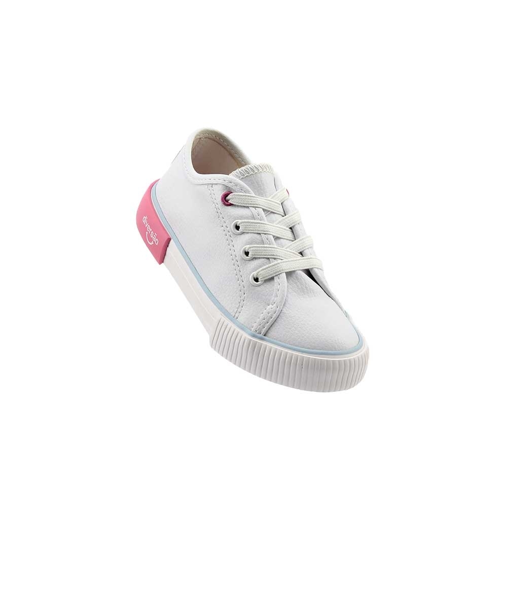 Tênis Infantil Diversão Mini Casey Di2352 Branco