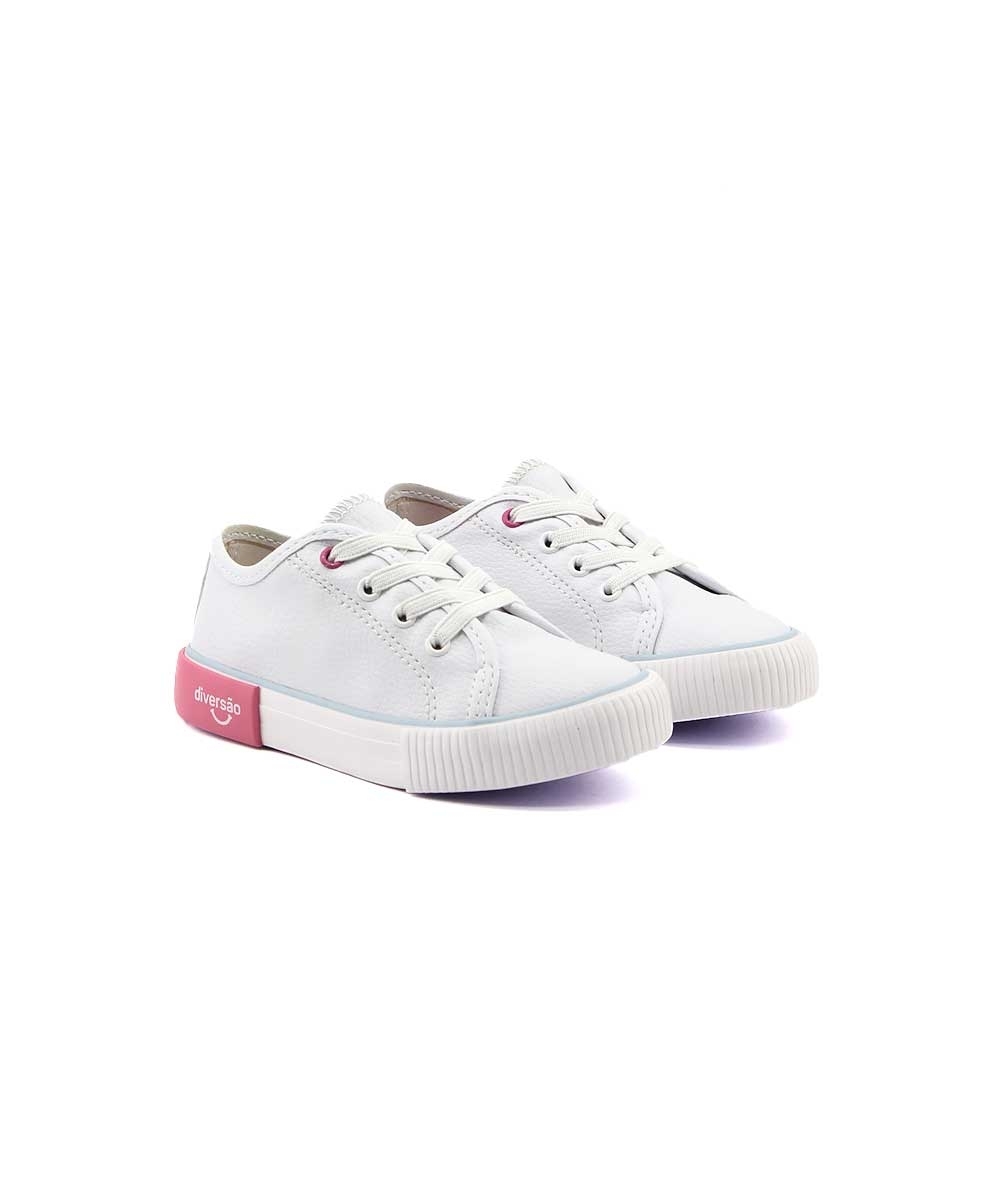 Tênis Infantil Diversão Mini Casey Di2352 Branco