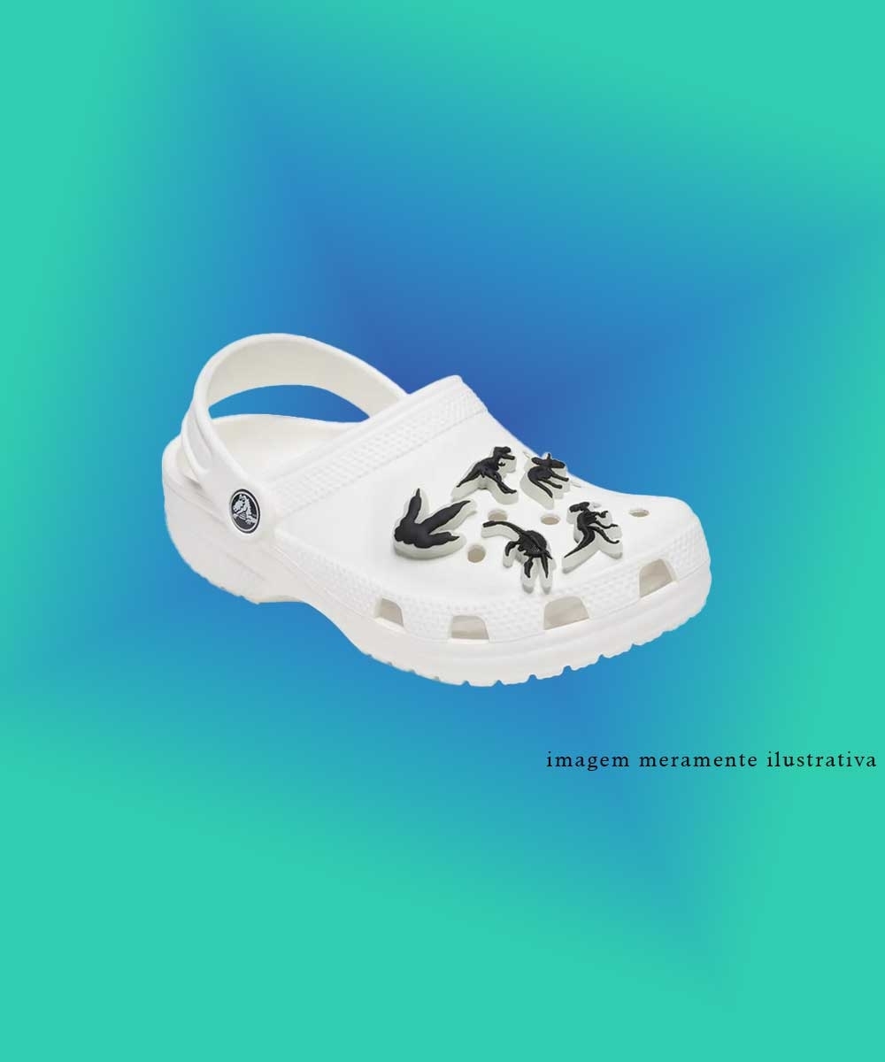 Jibbitz Crocs Dinossauros Brilha No Escuro Pack 5 Peças Multicolor