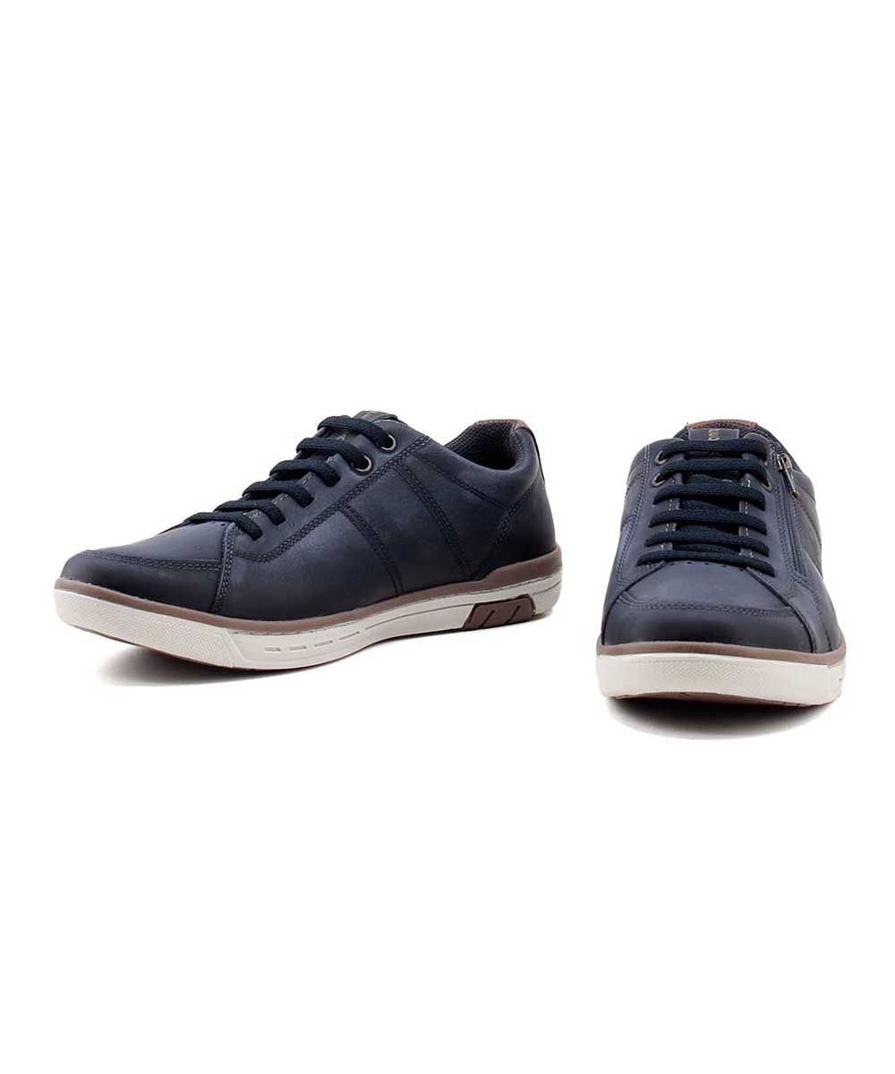 Sapatênis Pegada Casual Wear 119313 Couro Azul