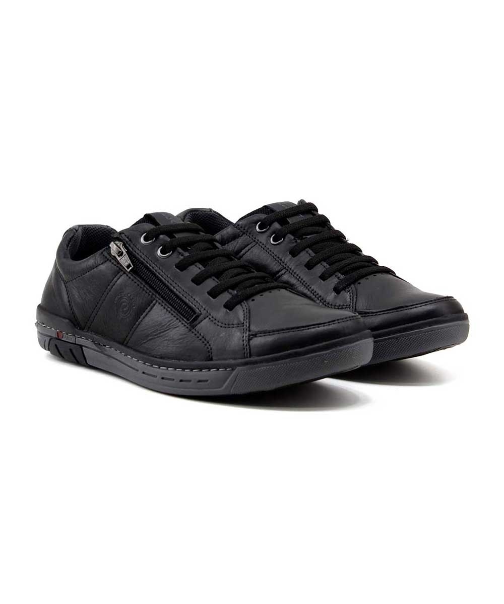 Sapatênis Pegada Casual Wear 119313 Couro Preto