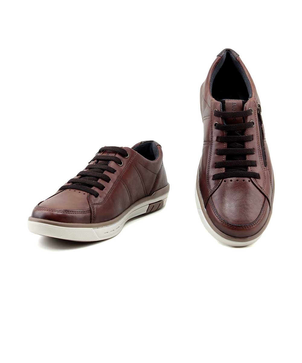 Sapatênis Pegada Casual Wear 119313 Couro Caramelo