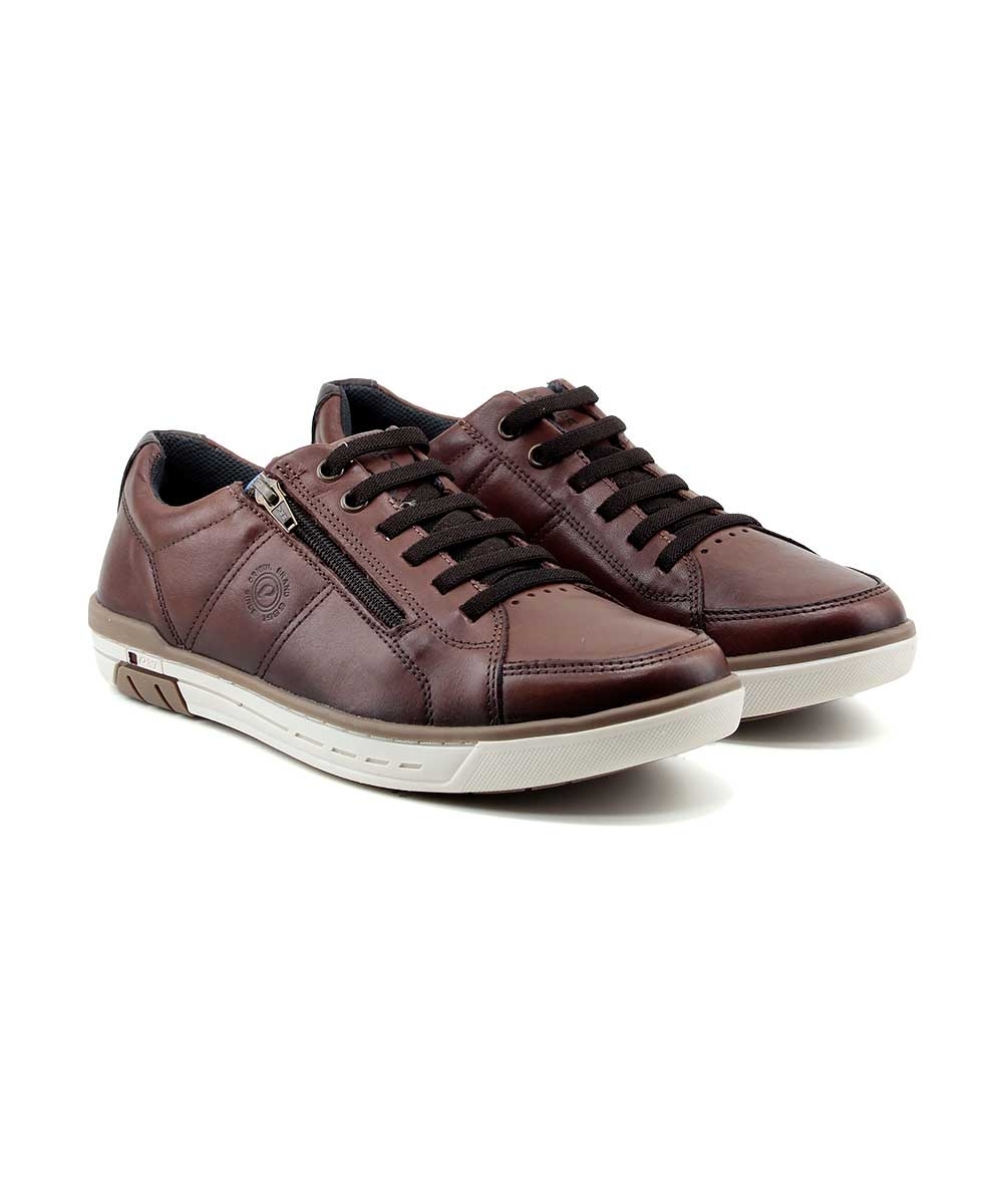 Sapatênis Pegada Casual Wear 119313 Couro Caramelo