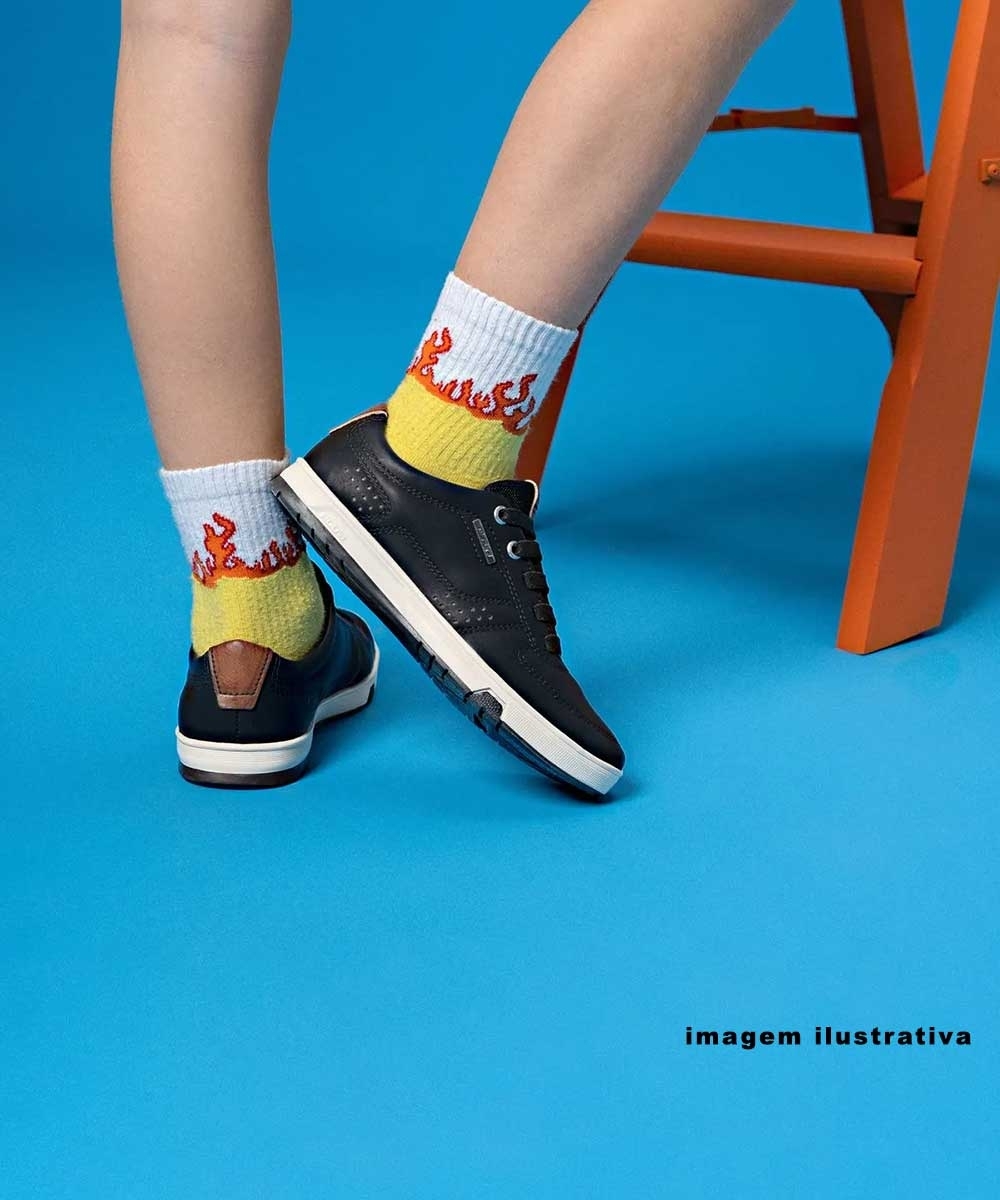 Tênis Casual Pegada Infantil 89 Since Preto