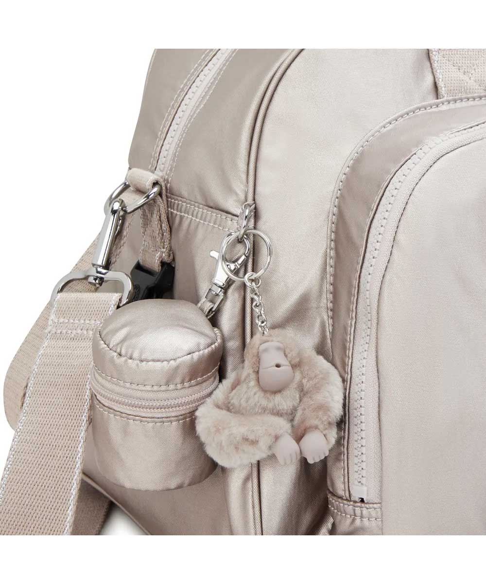 Bolsa Kipling Camama Metallic Glow Bege