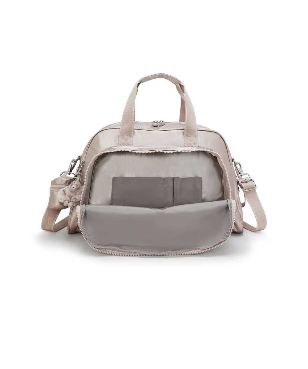 Bolsa Kipling Camama Metallic Glow Bege
