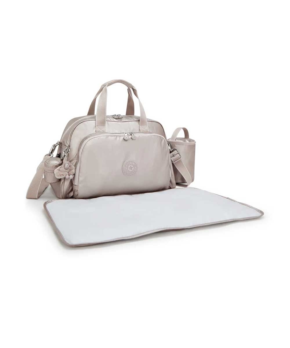 Bolsa Kipling Camama Metallic Glow Bege