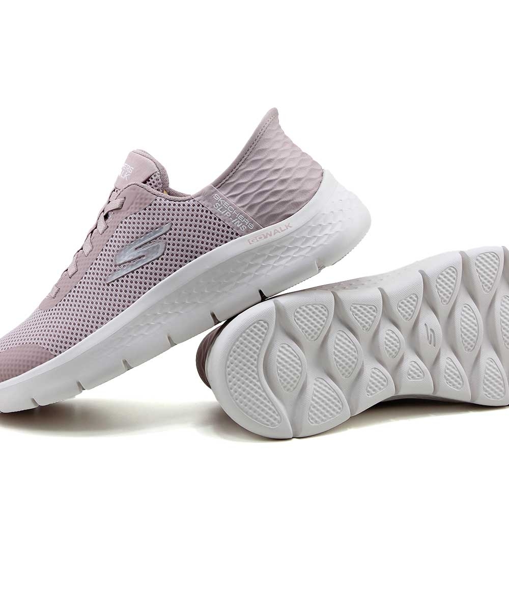Tênis Feminino Skechers Go Walk Flex Slip-ins Rosa Claro