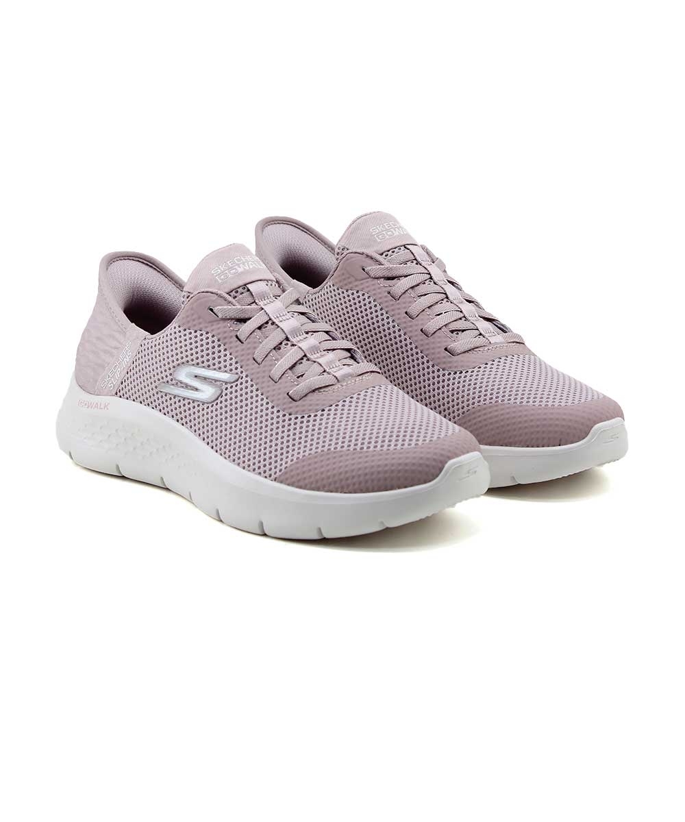 Tênis Feminino Skechers Go Walk Flex Slip-ins Rosa Claro
