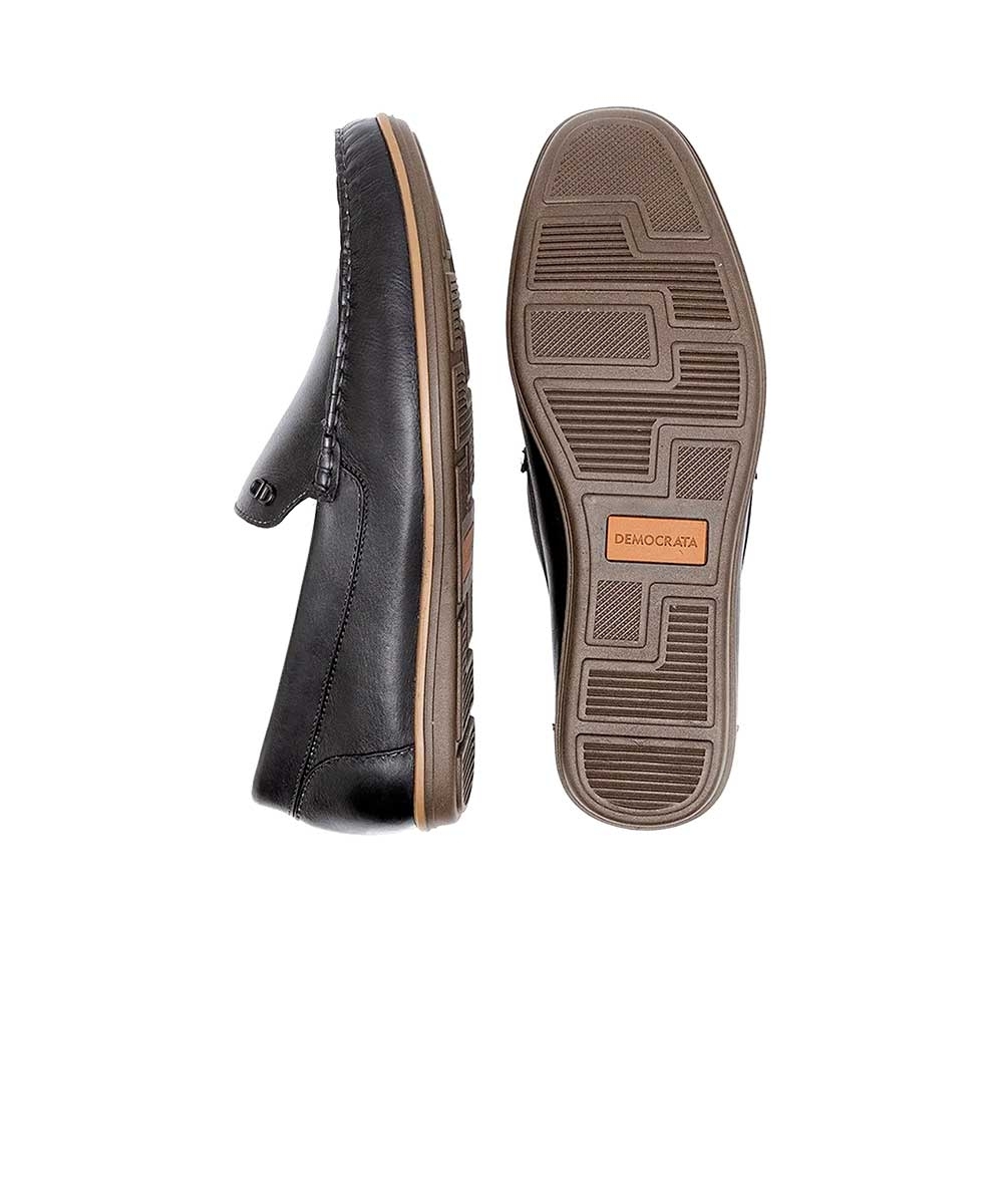 Mocassim Masculino Democrata Denim Tag Preto