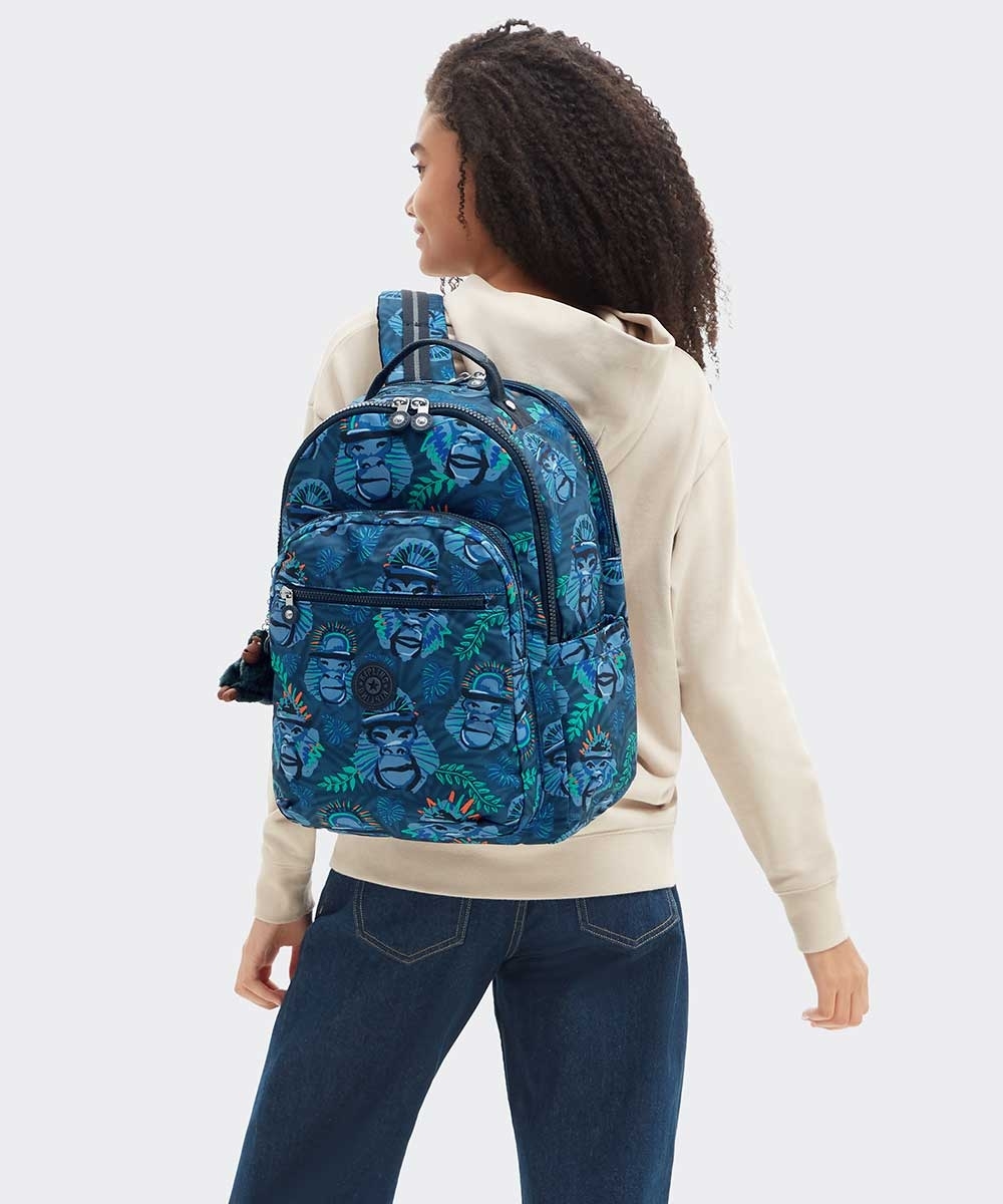 Mochila Escolar Kipling Seoul College Blue única