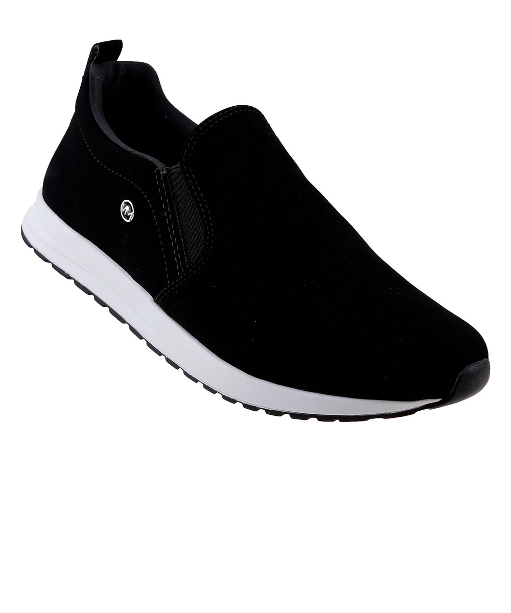 Tênis Via Marte Slip On Toque Aveludado Preto