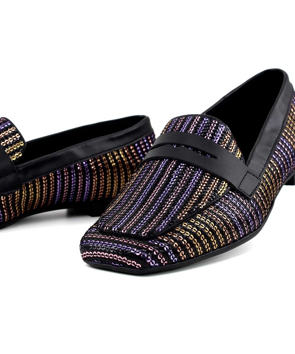 Mocassim Loafer Valentina Bico Quadrado PRETO