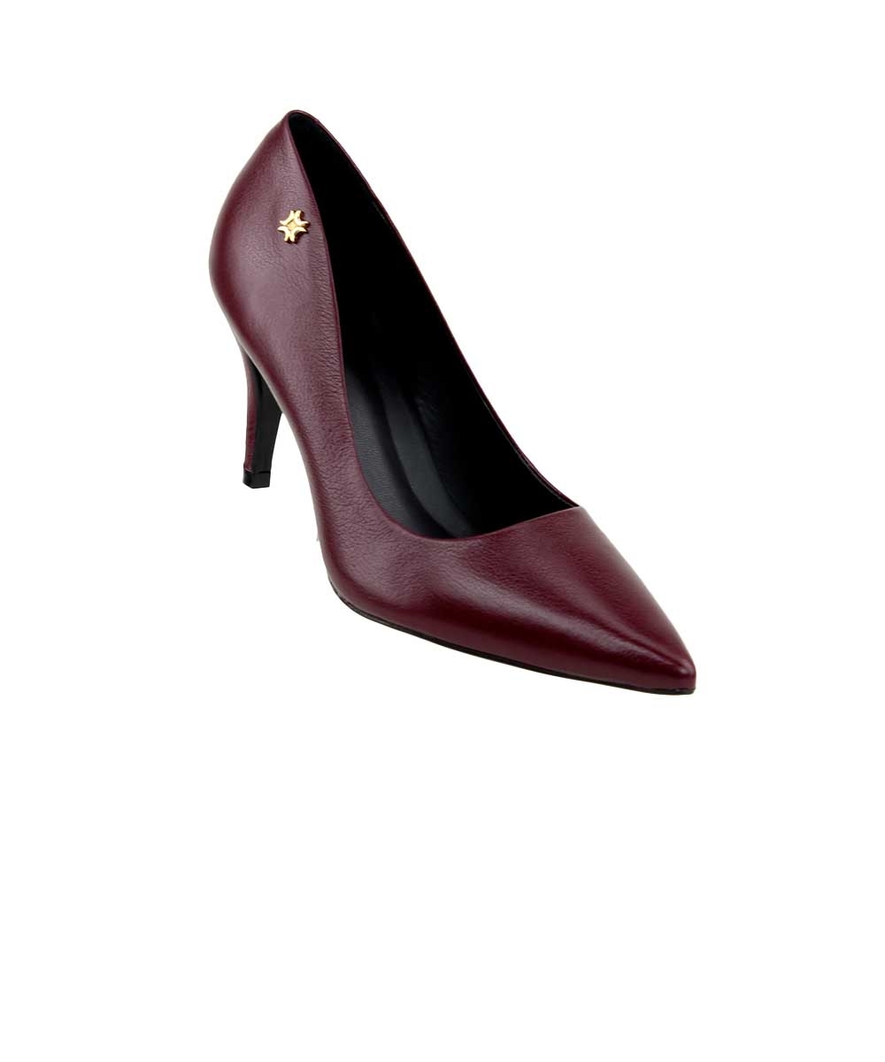 Scarpin Luz Da Lua Saara 56121000 Couro Bordo