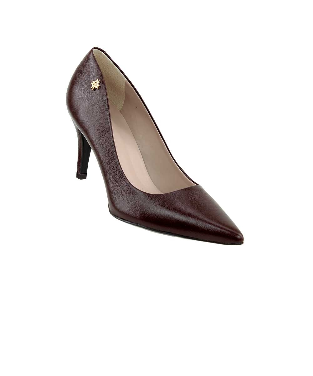 Scarpin Luz Da Lua Saara 56121000 Couro Marrom