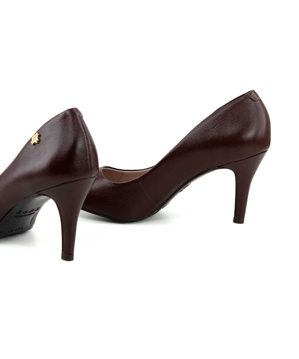 Scarpin Luz Da Lua Saara 56121000 Couro Marrom