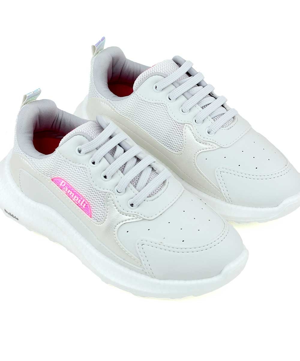 Tênis Infantil Pampili Bubble Telado Branco