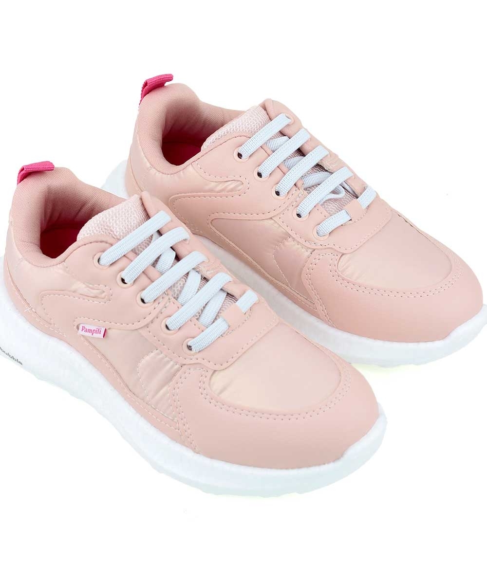 Tênis Infantil Pampili Bubble Comfy Elástico Rosa