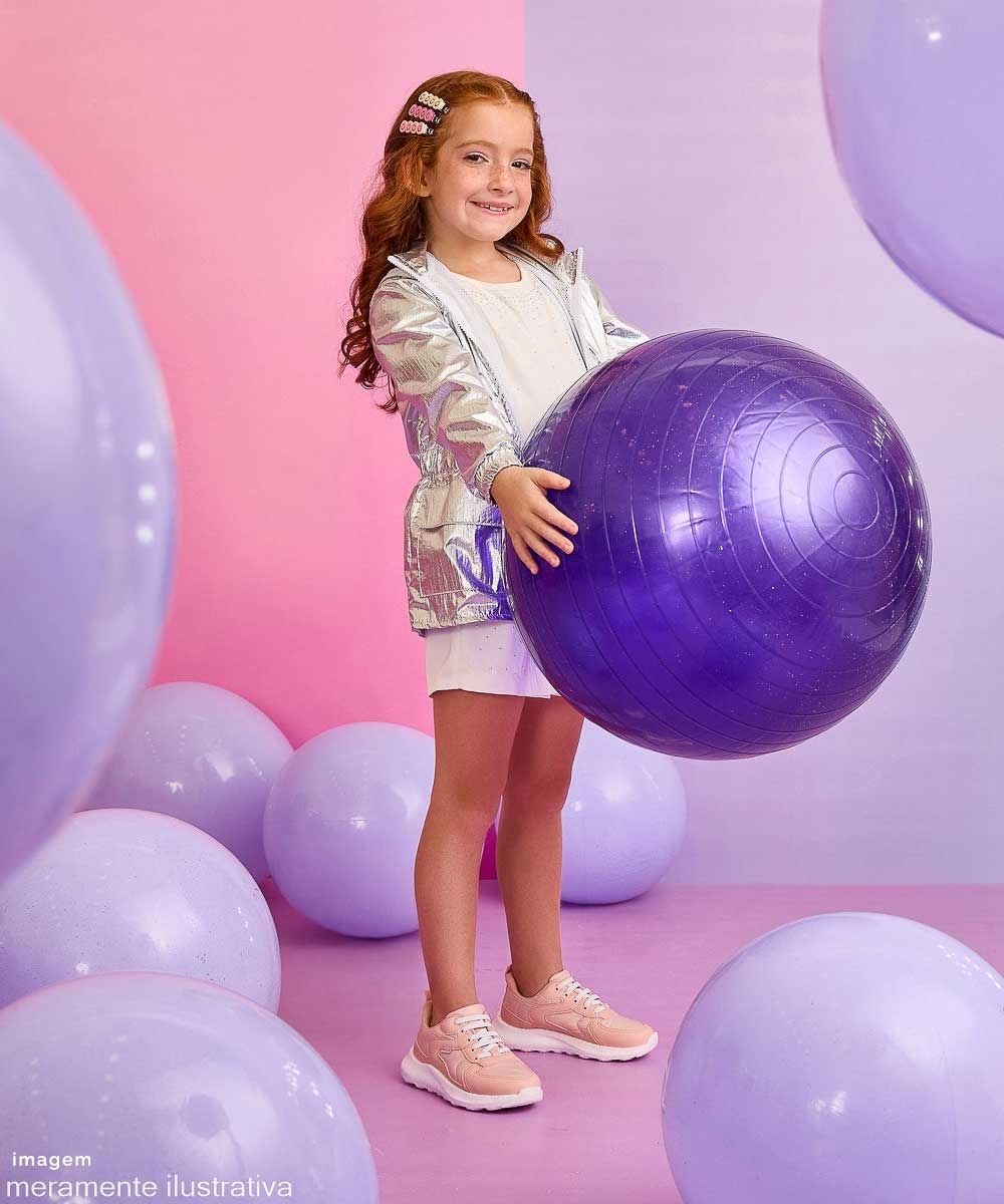 Tênis Infantil Pampili Bubble Comfy Elástico Rosa