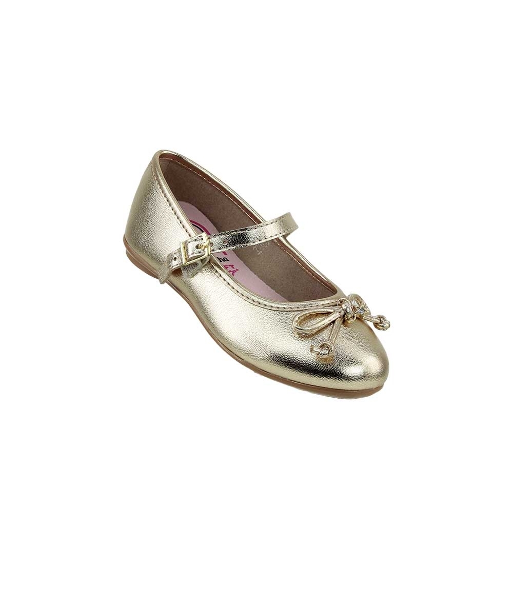 Sapatilha Infantil Molekinha Soft Laço Dourado