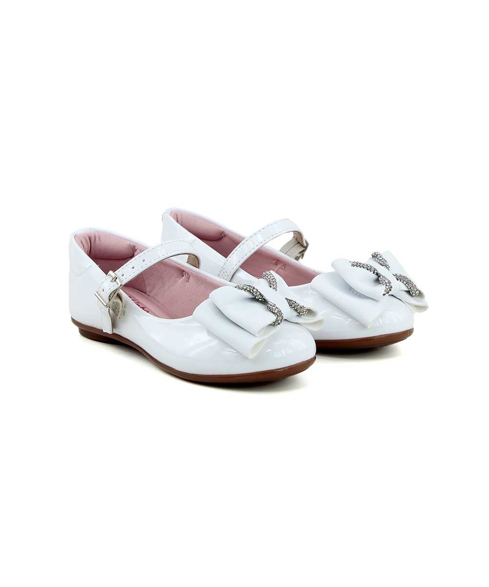 Sapatilha Infantil Molekinha Com Laço Branco