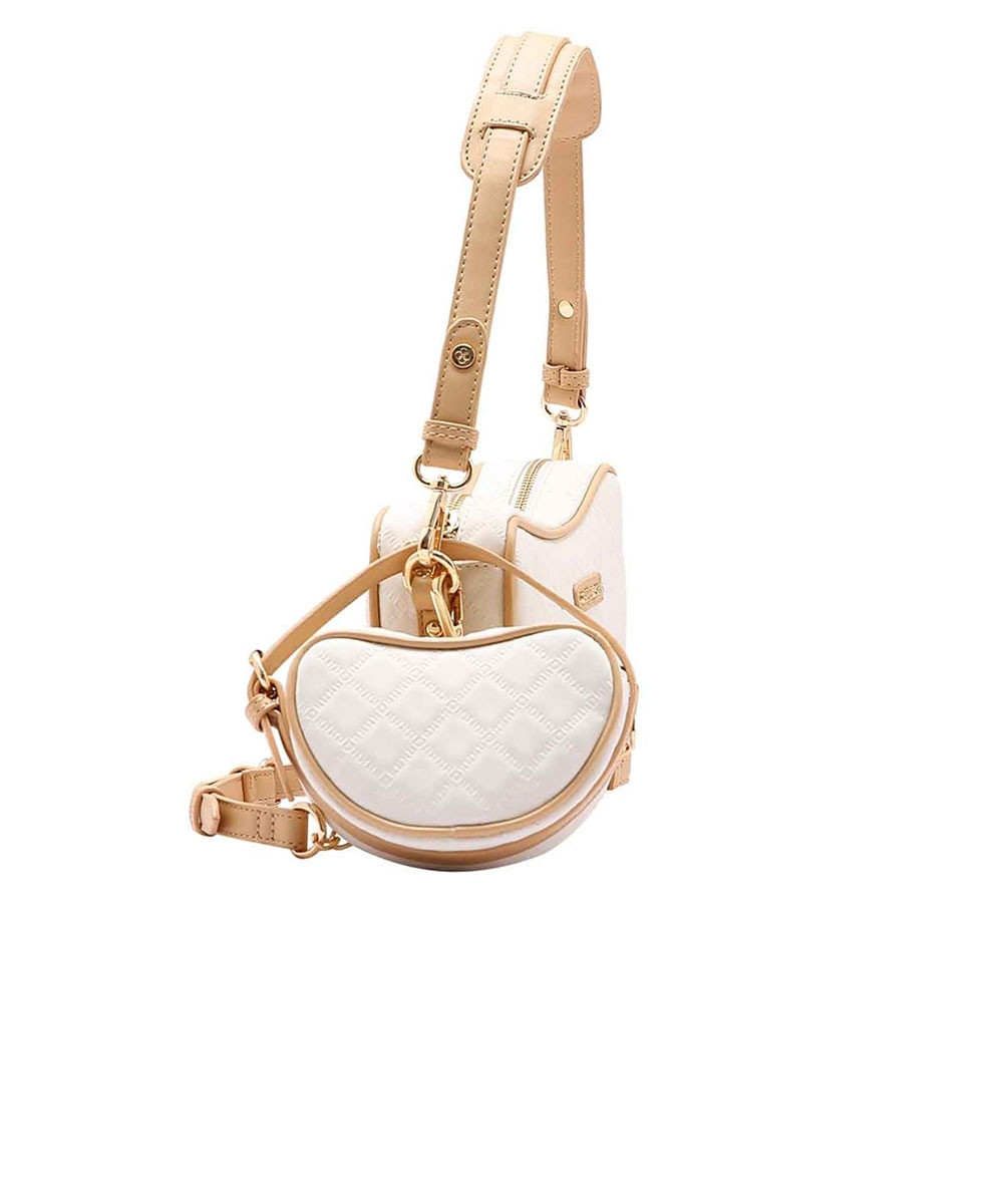 Bolsa Feminina Cute Ombro Chenson Matelassê Nude