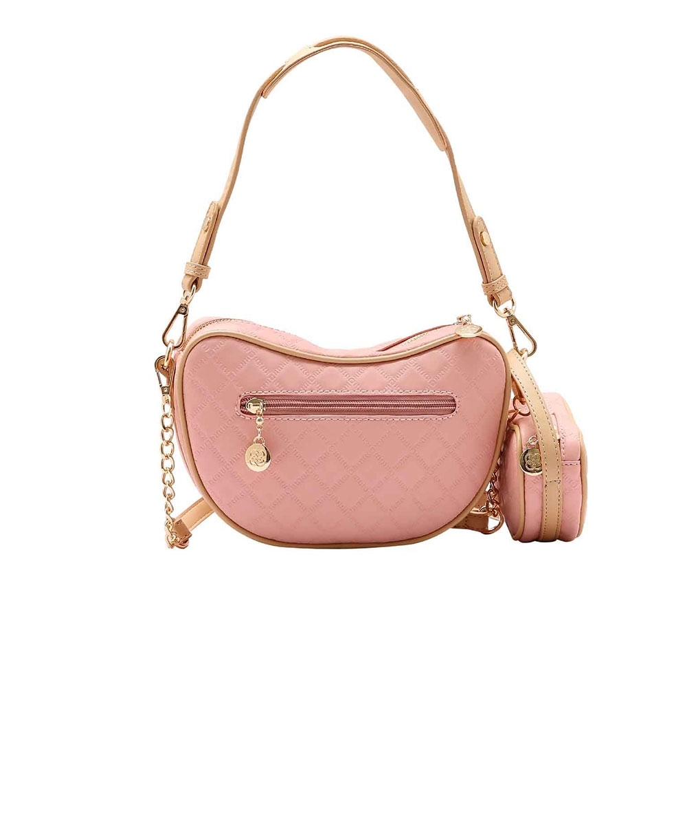 Bolsa Feminina Cute Ombro Chenson Matelassê Rosa