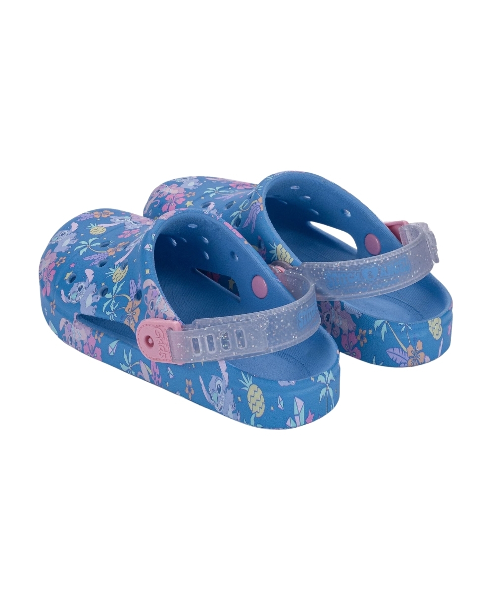 Babuche Grendene Kids Stitch E Angel Disney Azul
