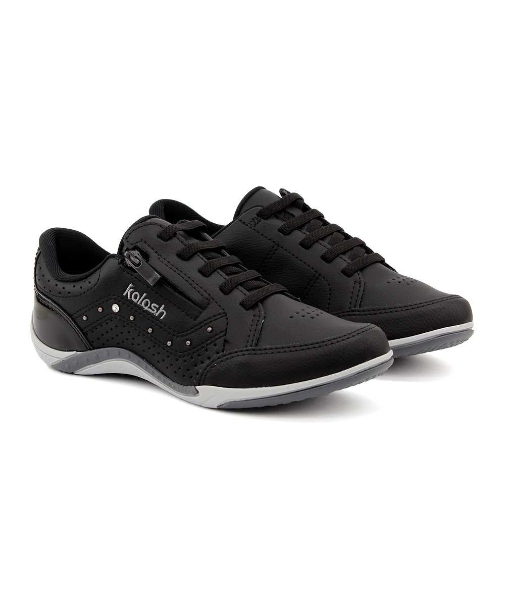 Tênis Feminino Kolosh Calce Fácil Ziper Preto
