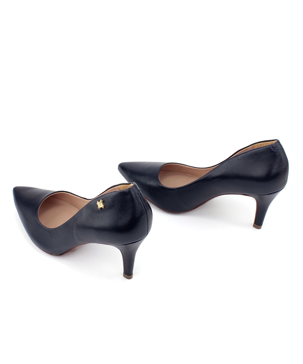 Scarpin Luz Da Lua Saara 56121000 Couro Marinho