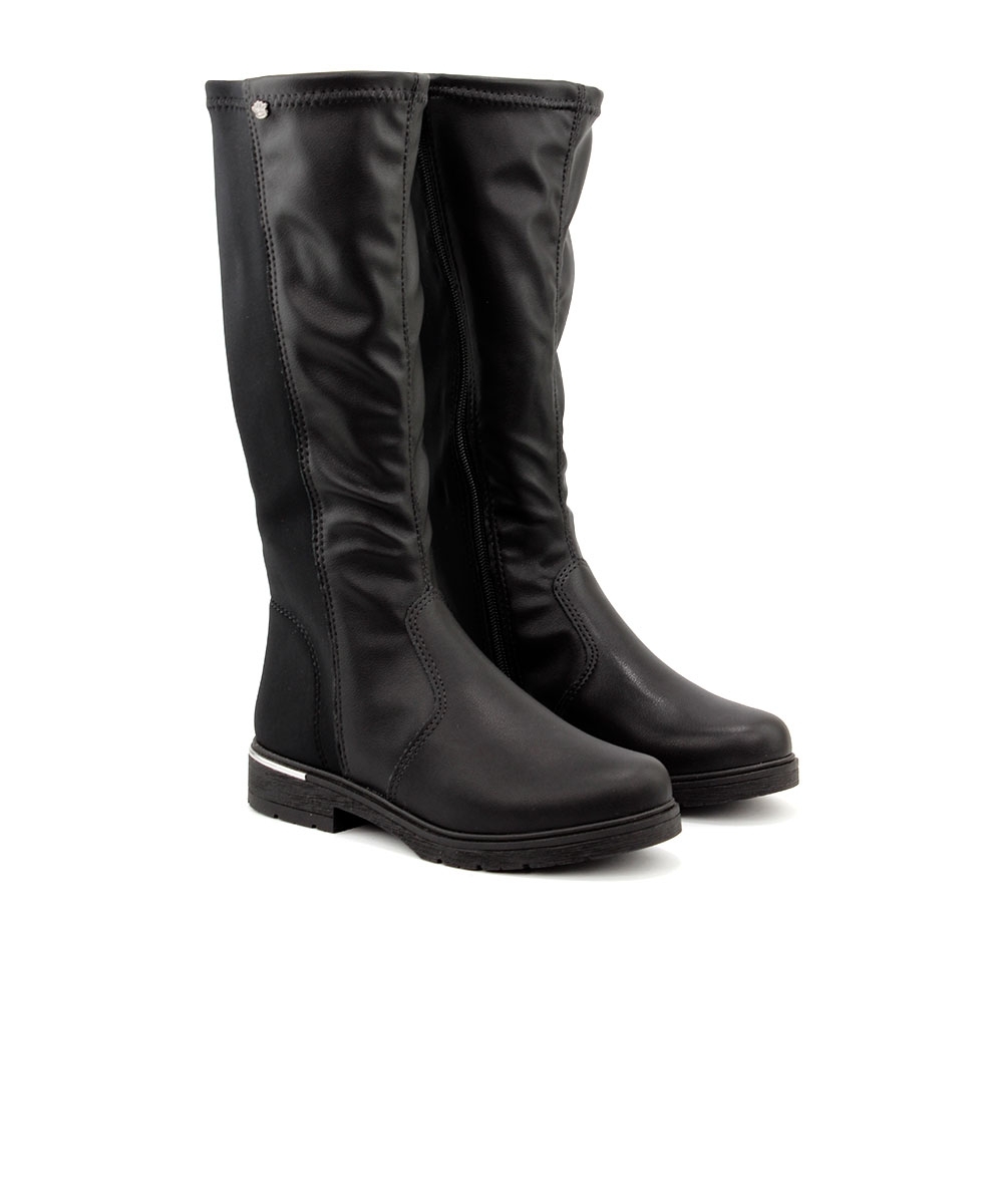 Bota Cano Longo Infantil Pink Cats Preto