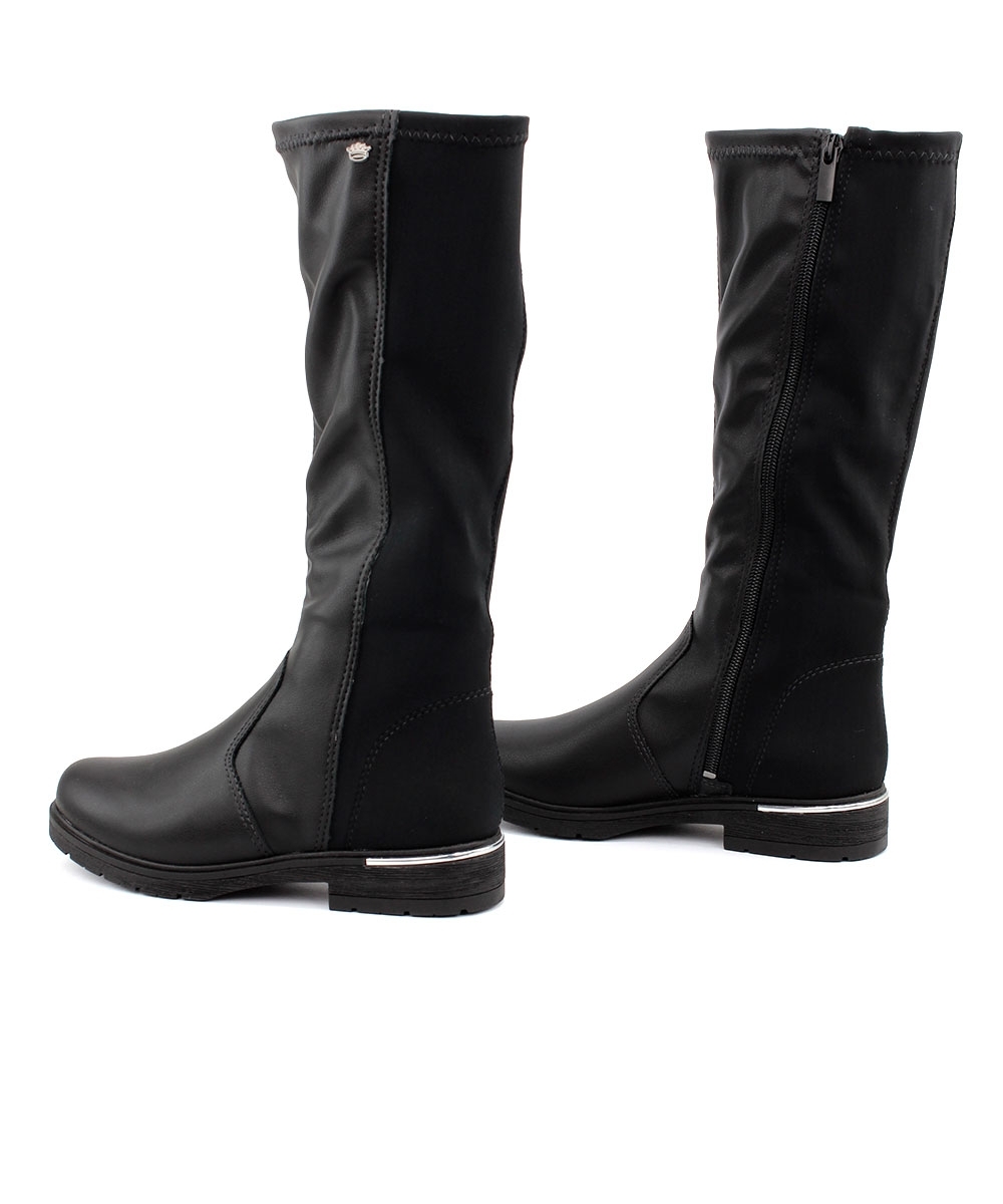 Bota Cano Longo Infantil Pink Cats Preto