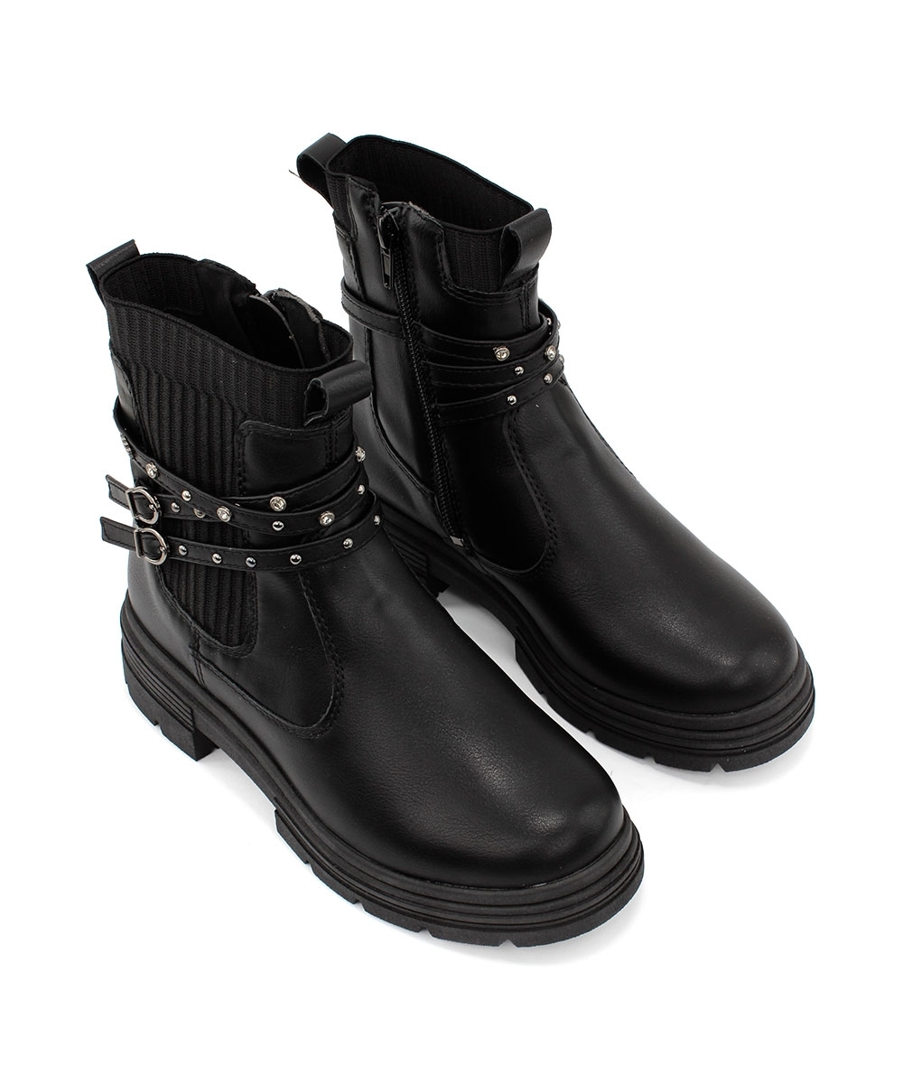Bota Cano Curto Pink Cats Tratorada PRETO
