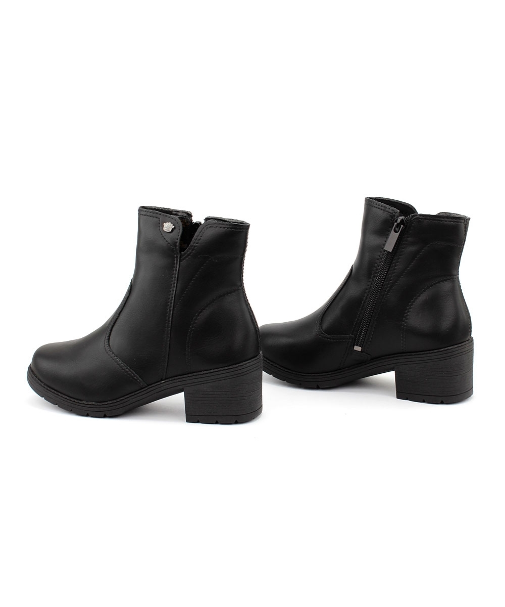 Bota Cano Curto Pink Cats Tratorada Preto