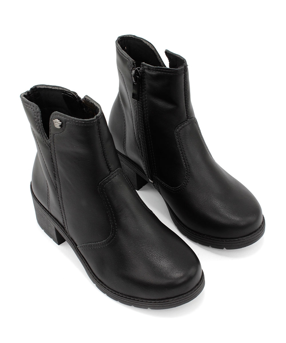 Bota Cano Curto Pink Cats Tratorada Preto
