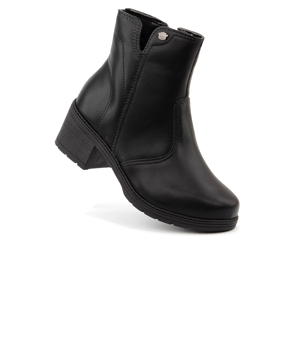 Bota Cano Curto Pink Cats Tratorada Preto