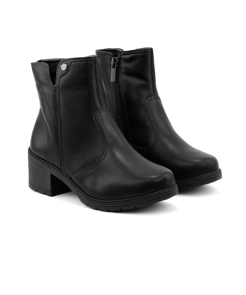 Bota Cano Curto Pink Cats Tratorada Preto