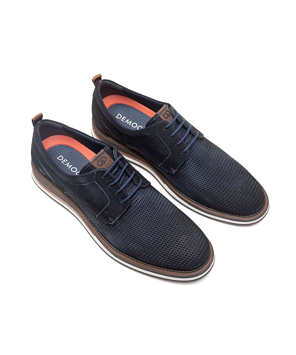 Sapato Masculino Democrata Metropolitan Couro Navy