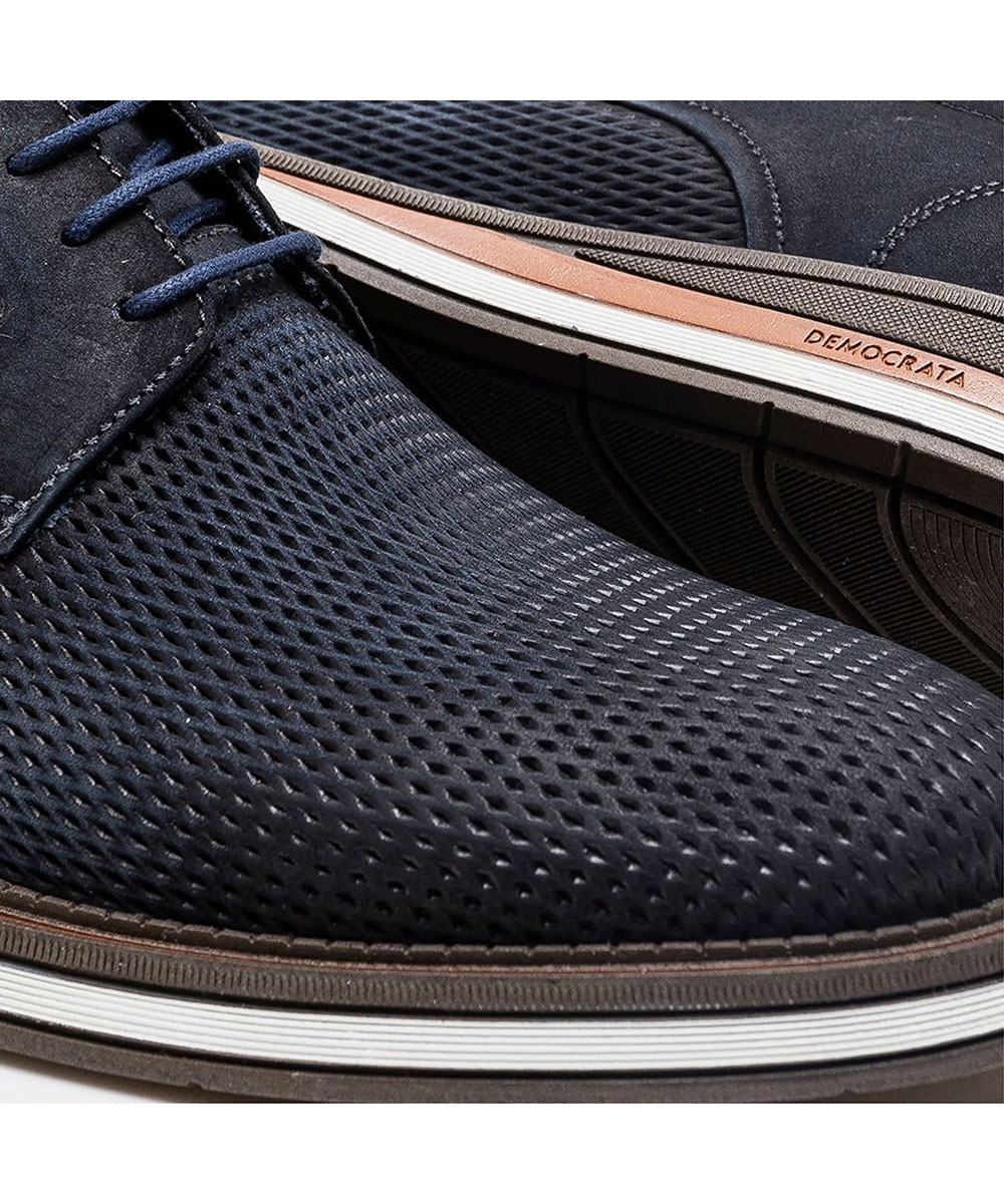 Sapato Masculino Democrata Metropolitan Couro Navy