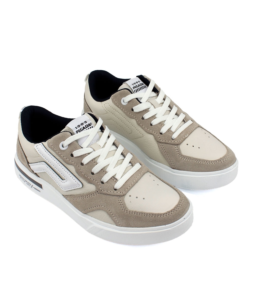 Tênis Masculino Pegada Casual Couro Branco